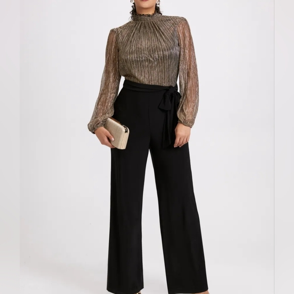 Jessica Howard Pants - NWT JESSICA HOWARD | $139 Metallic Jumpsuit
